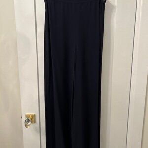 Ladies Vintage Gianfranco Ferre Navy Palazzo Pants - Italian size 44
